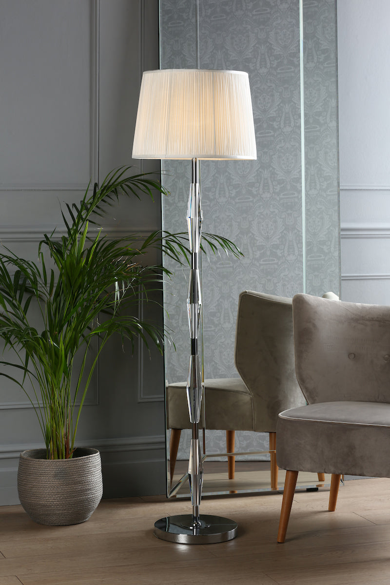 Laura Ashley LA3756052-Q Blake Polished Chrome Floor lamp