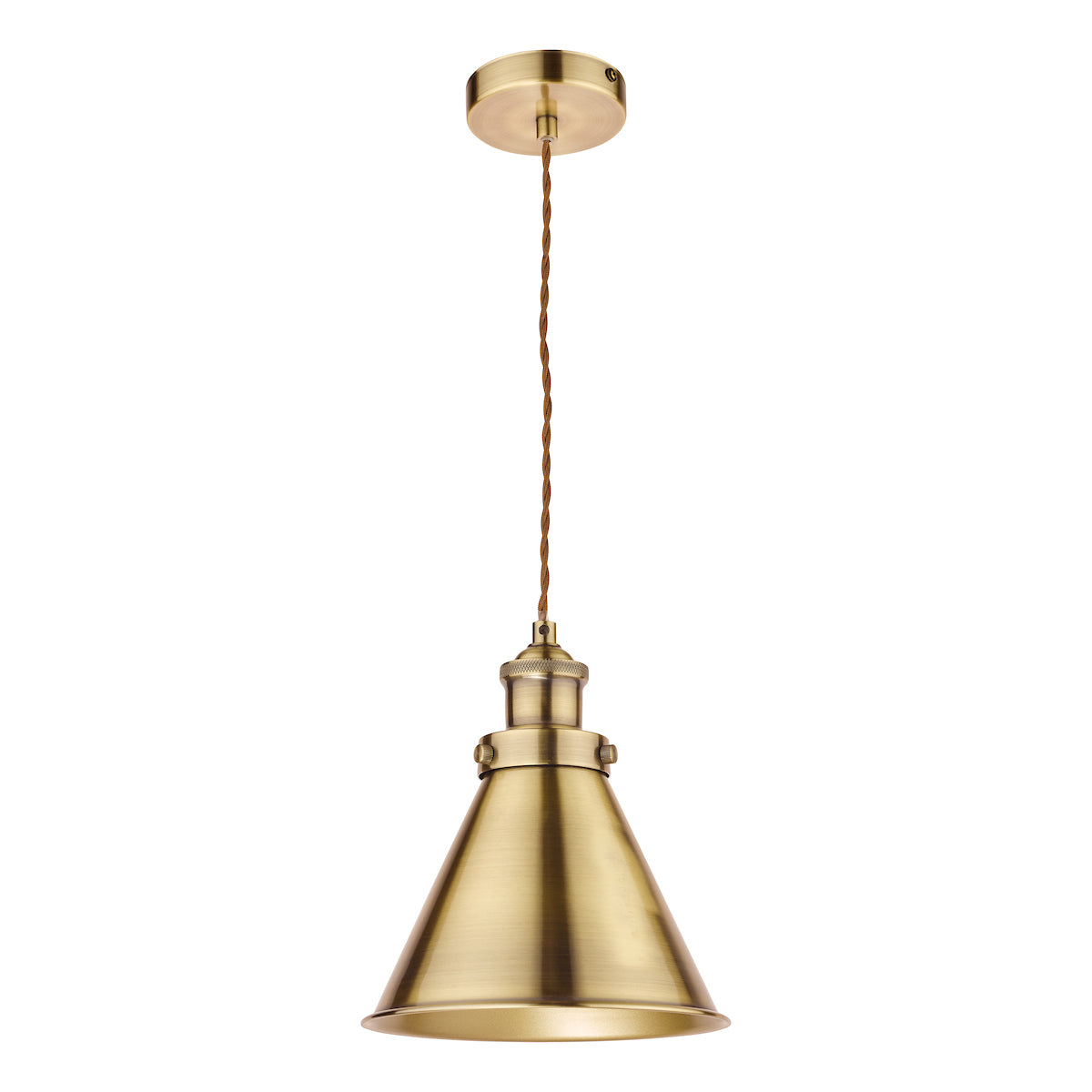 Laura Ashley LA3756075-Q Rufus Pendant Antique Brass