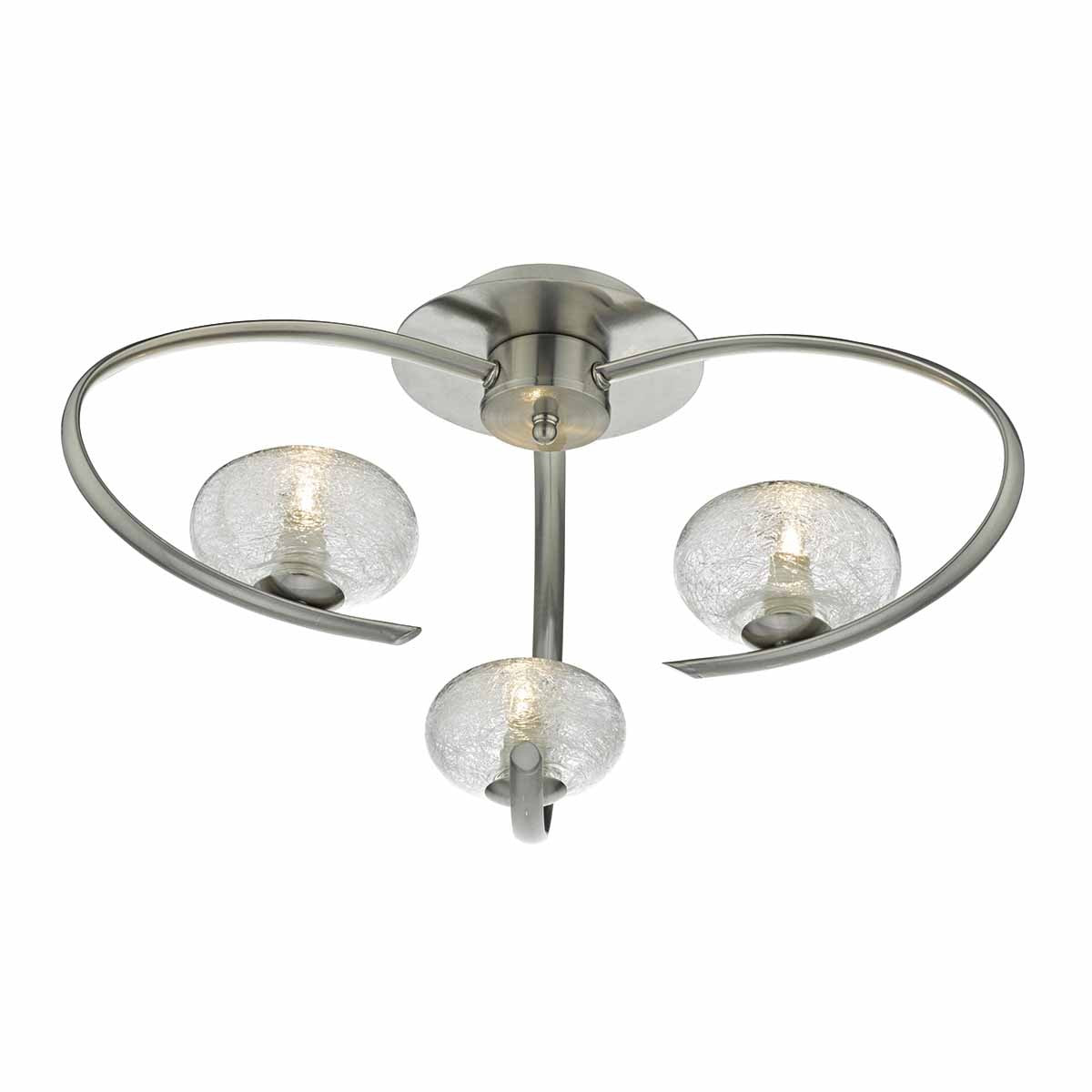 Dar LEI5346 Leighton 3 Light Semi Flush