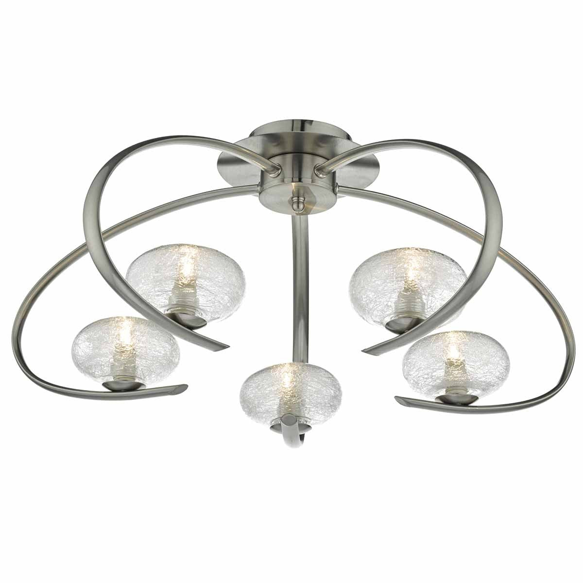 Dar LEI5446 Leighton 5 Light Semi Flush