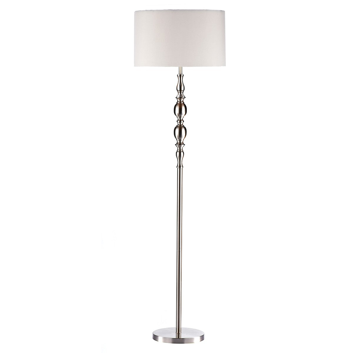 Dar MAD4946 Madrid Floor Lamp Satin Chrome