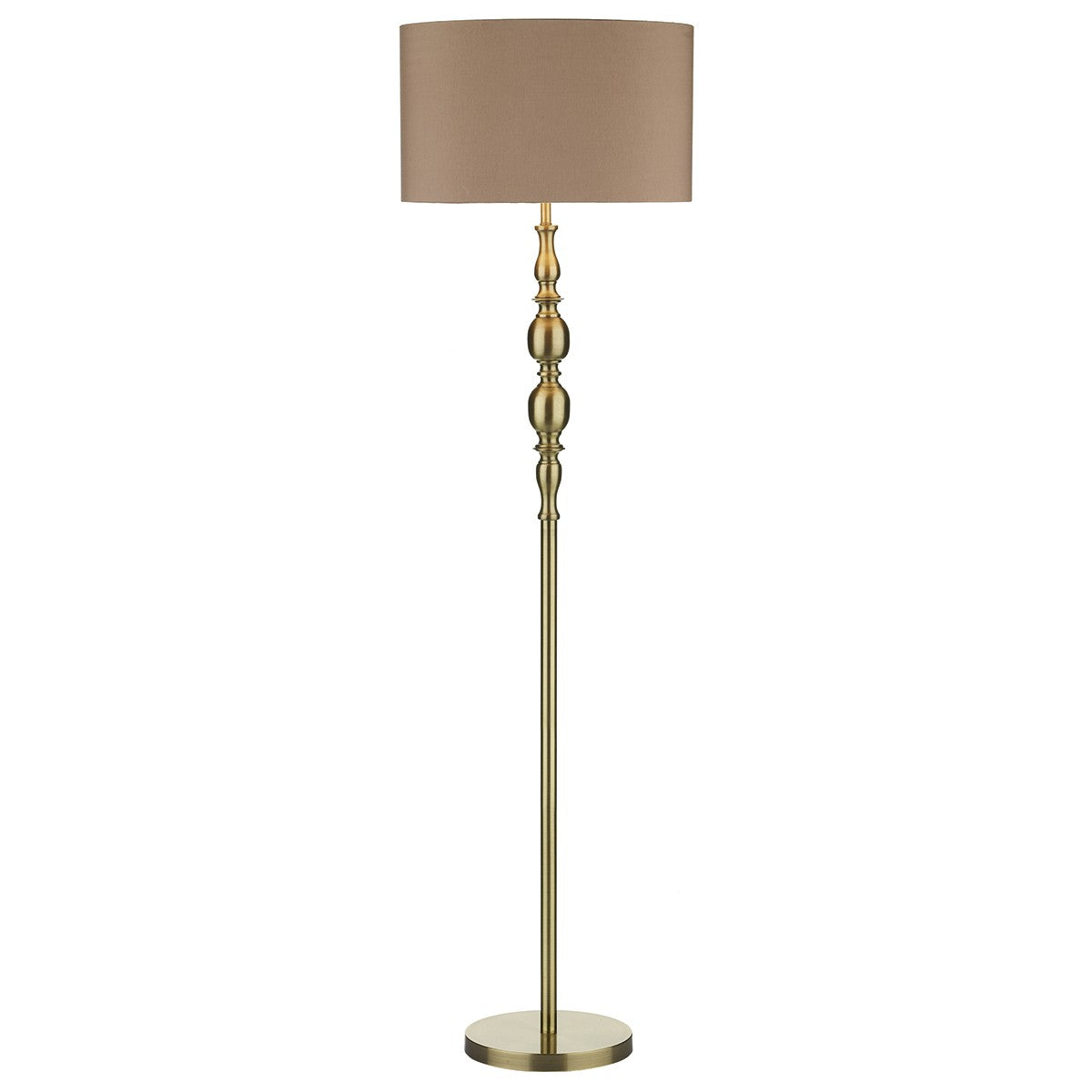 Dar MAD4975 Madrid Floor Lamp Antique Brass
