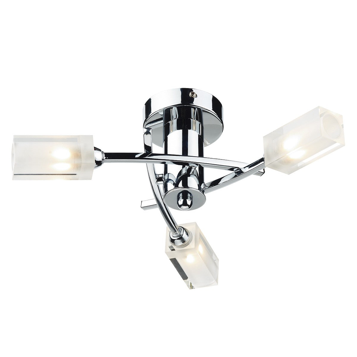 Dar MOR0350 Morgan 3 Light Semi Flush Polished Chrome