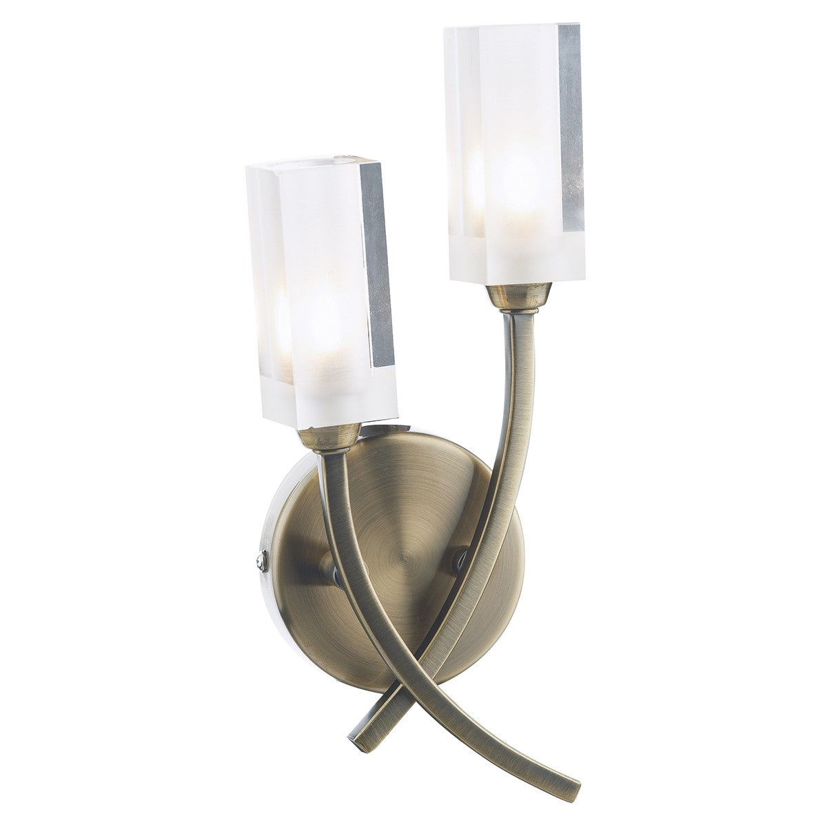 Dar MOR0975 Morgan Wall Light Antique Brass