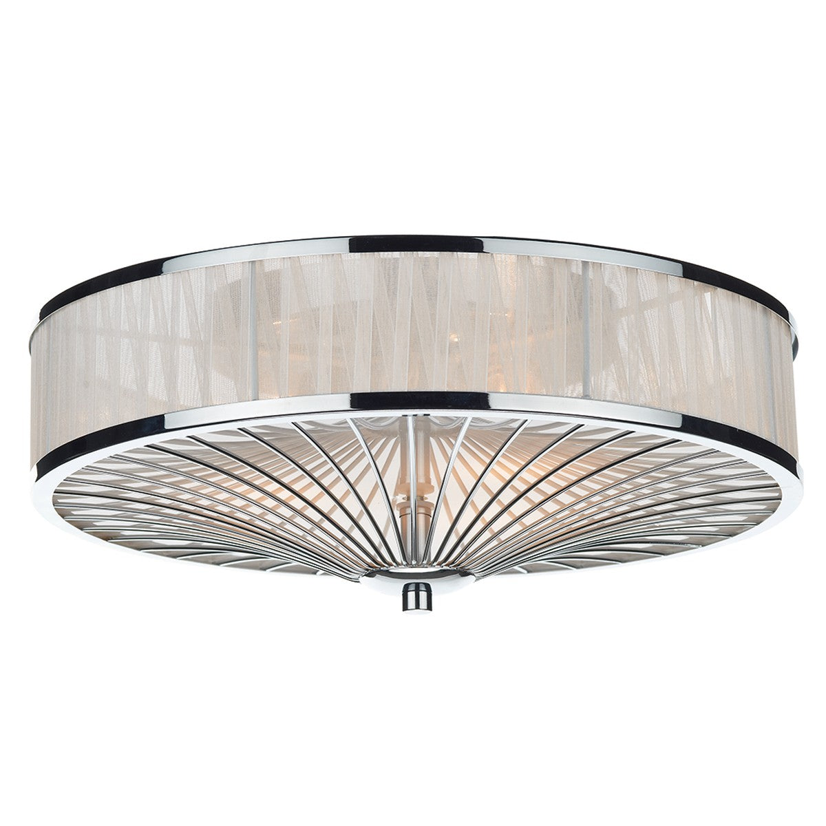 Dar OSL5050 Oslo Polished Chrome 3 Light Flush