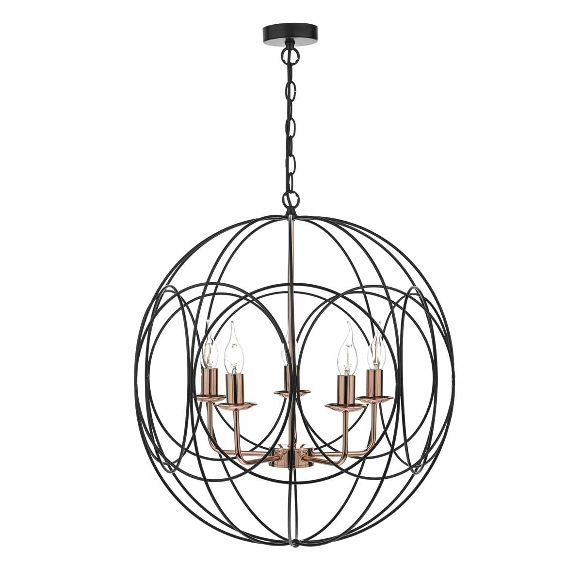 Dar PHO0522 Phoenix 5 Light Pendant