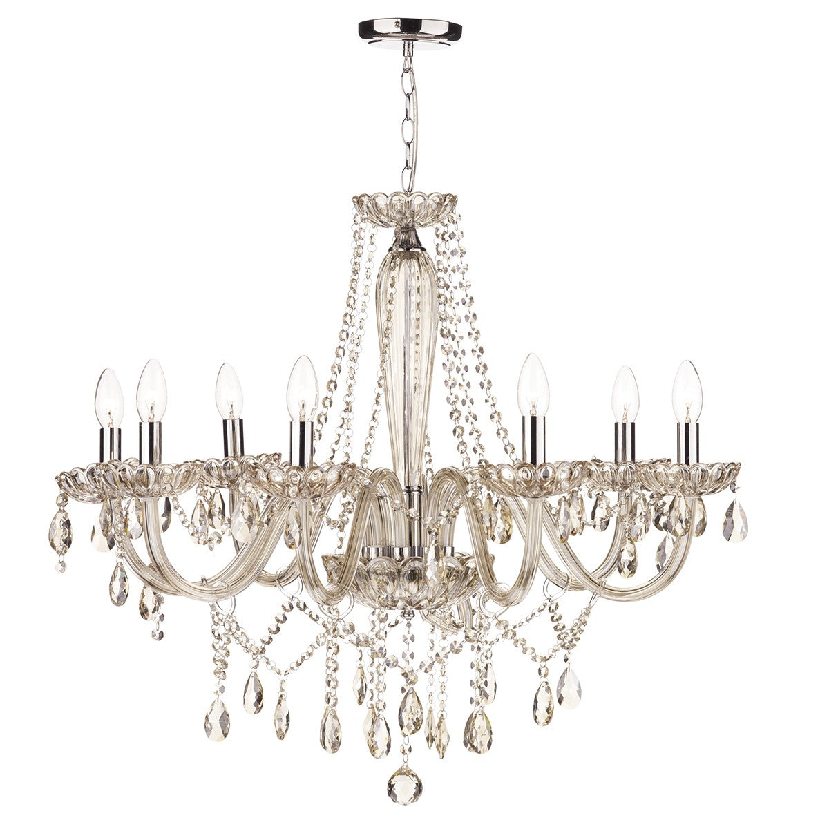 Dar RAP0806 Raphael 8 Light Chandelier