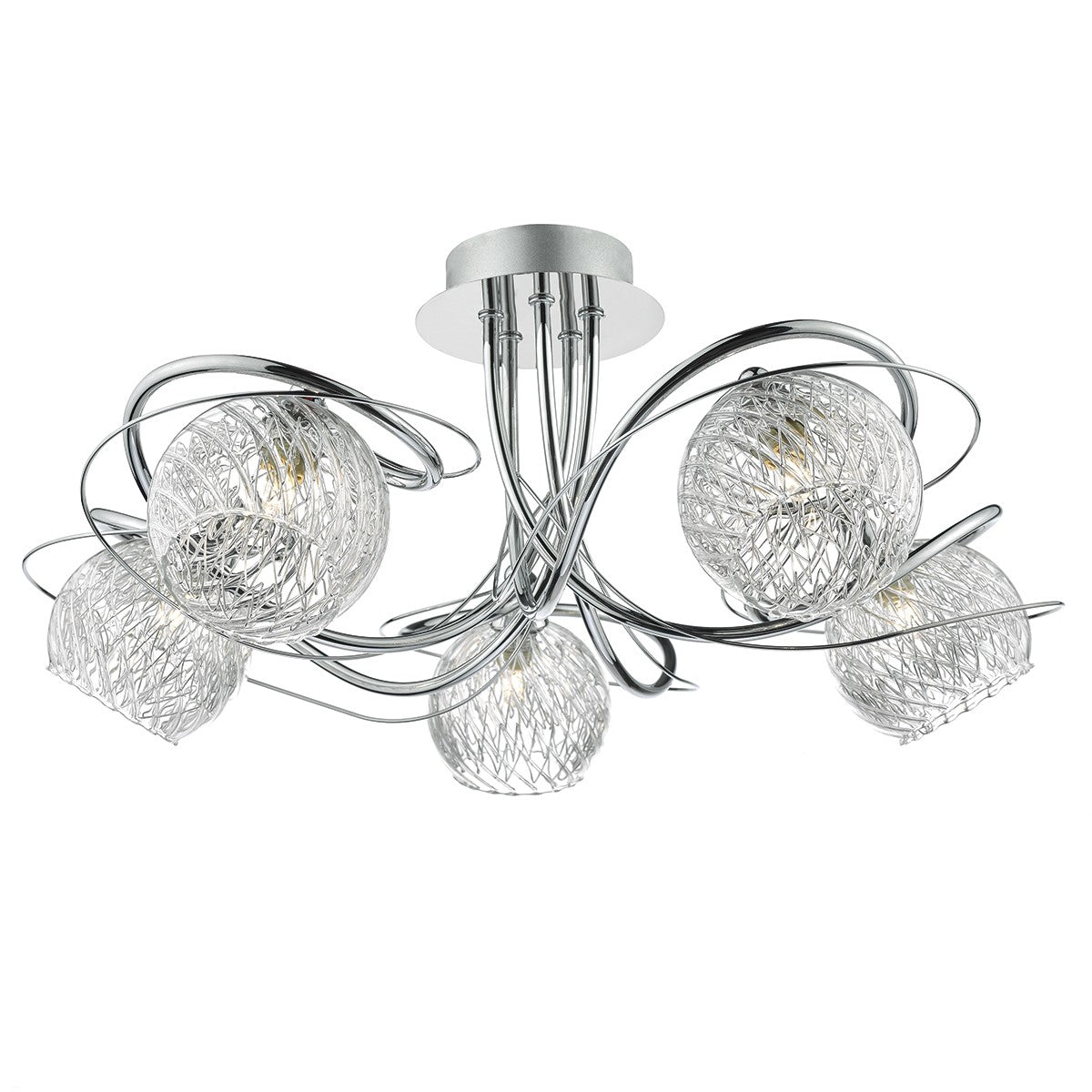 Dar REH0550 Rehan 5 Light Semi Flush