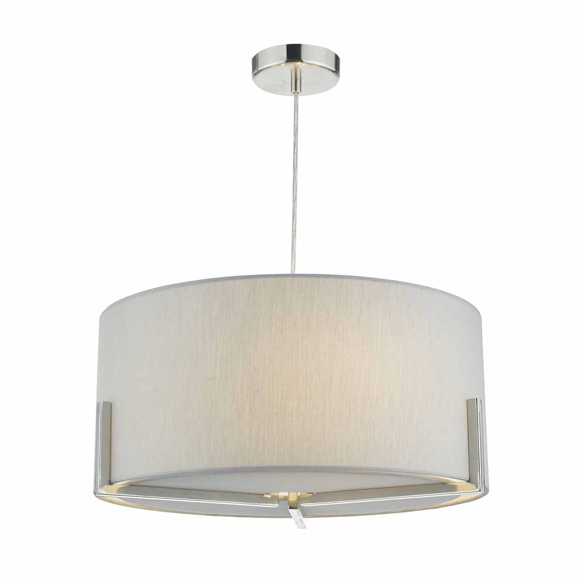 Dar SAN0339 Santino Satin Chrome 3 Light Pendant
