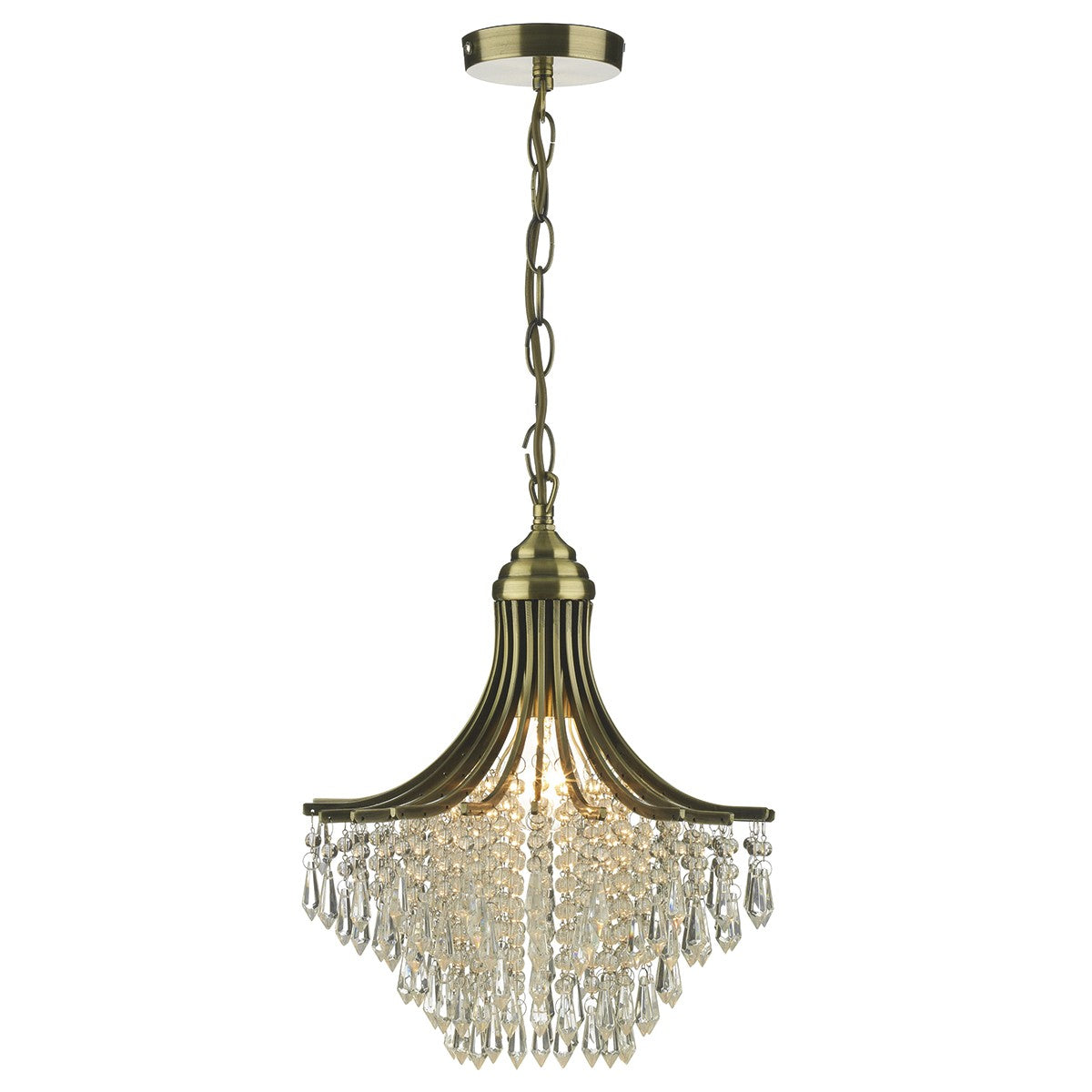 Dar SUR0108 Suri Pendant Antique Brass