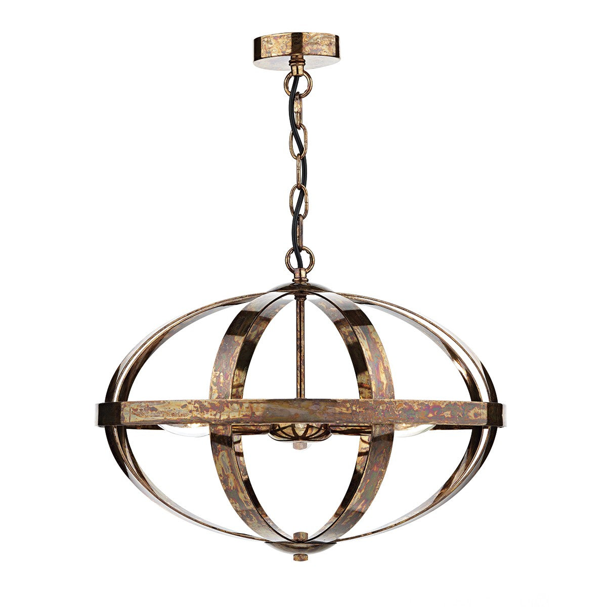 Dar SYM0364 Symbol 3 Light Pendant Copper
