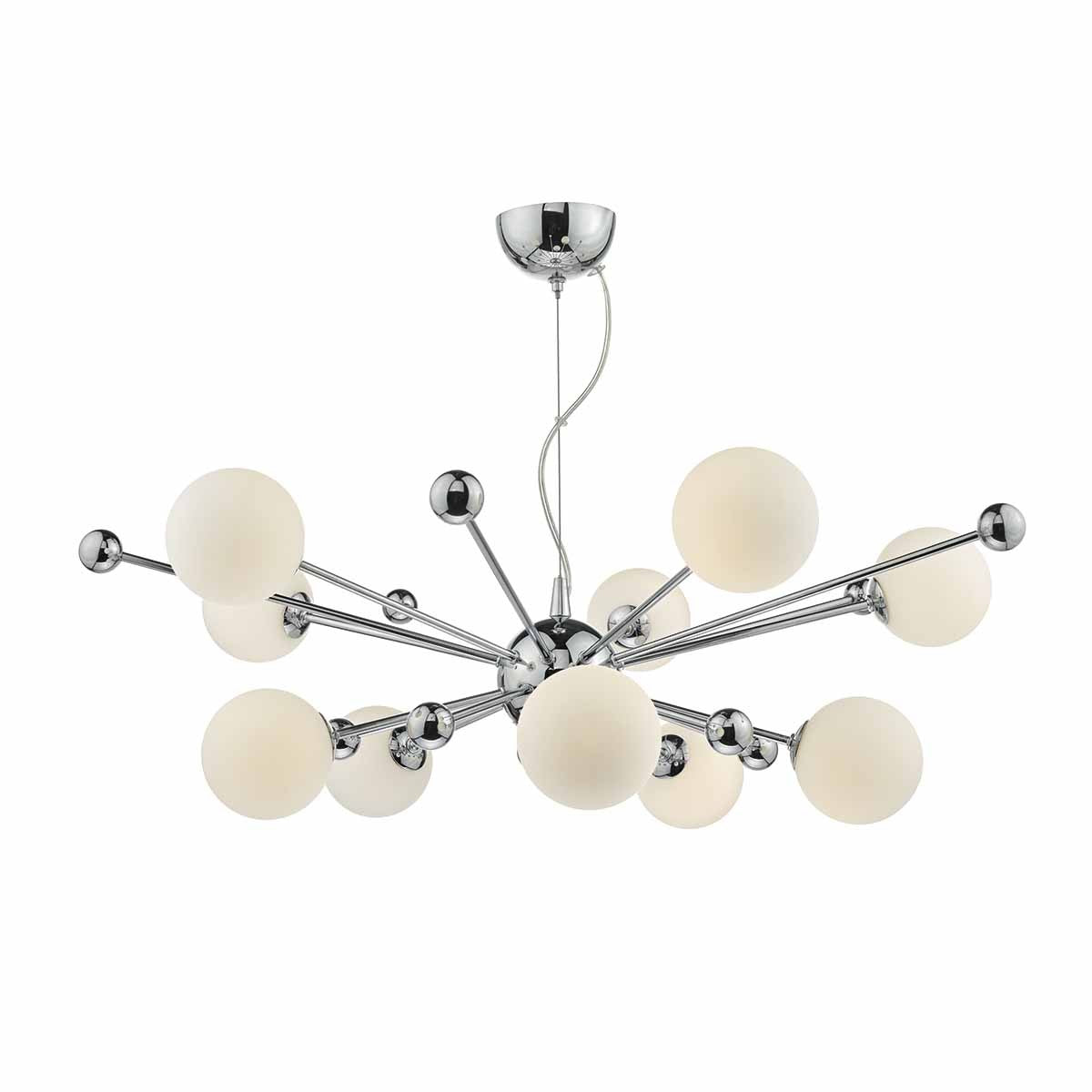 Dar URS2350 Ursa 10 Light Pendant In Polished Chrome