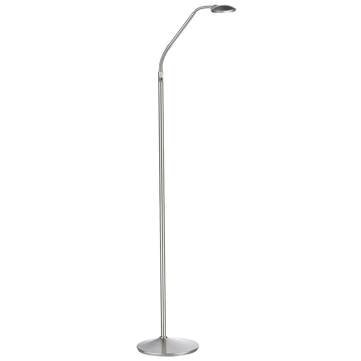 Dar WEL4946 Wellington LED Floor Lamp Satin Chrome