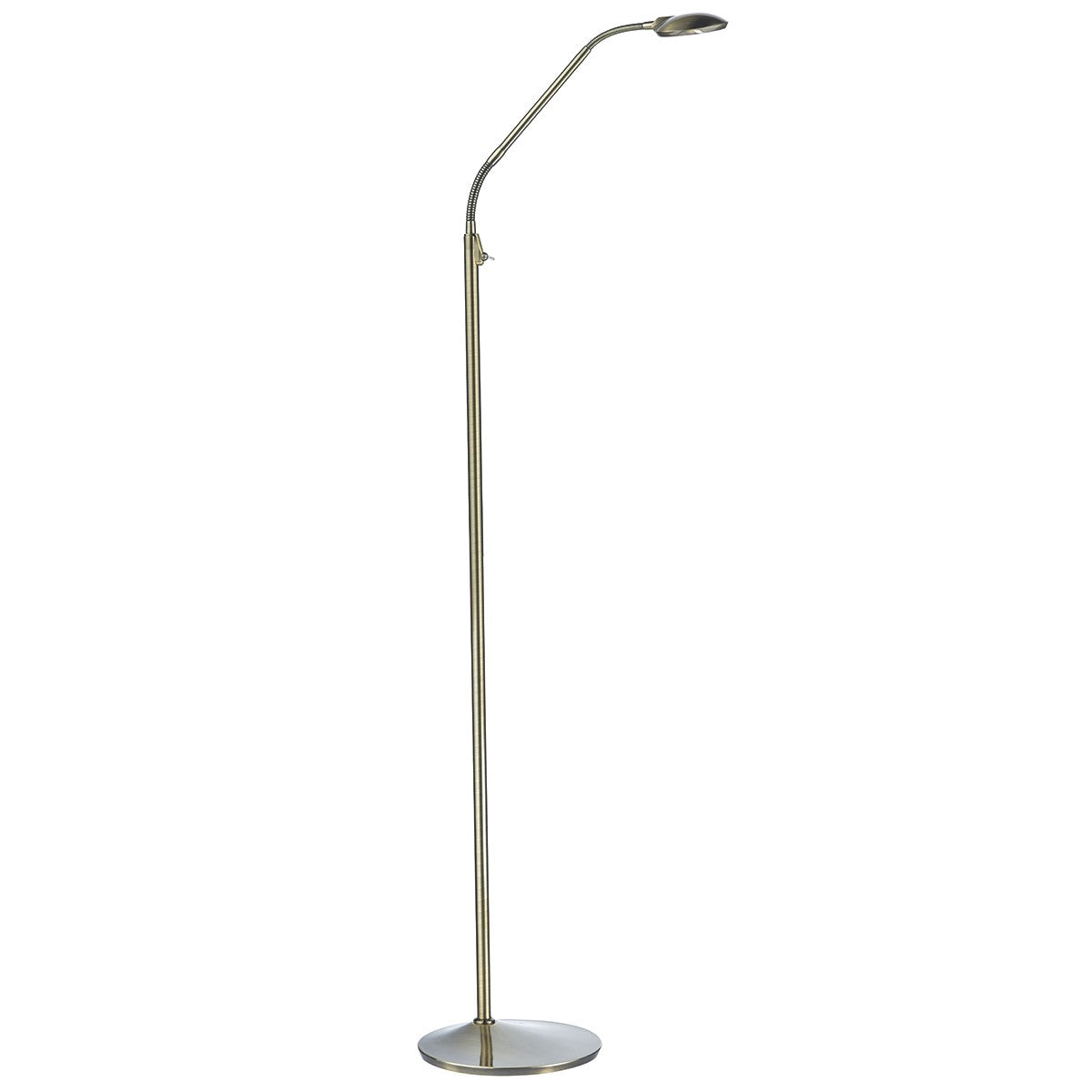Dar WEL4975 Wellington LED Floor Lamp Antique Brass
