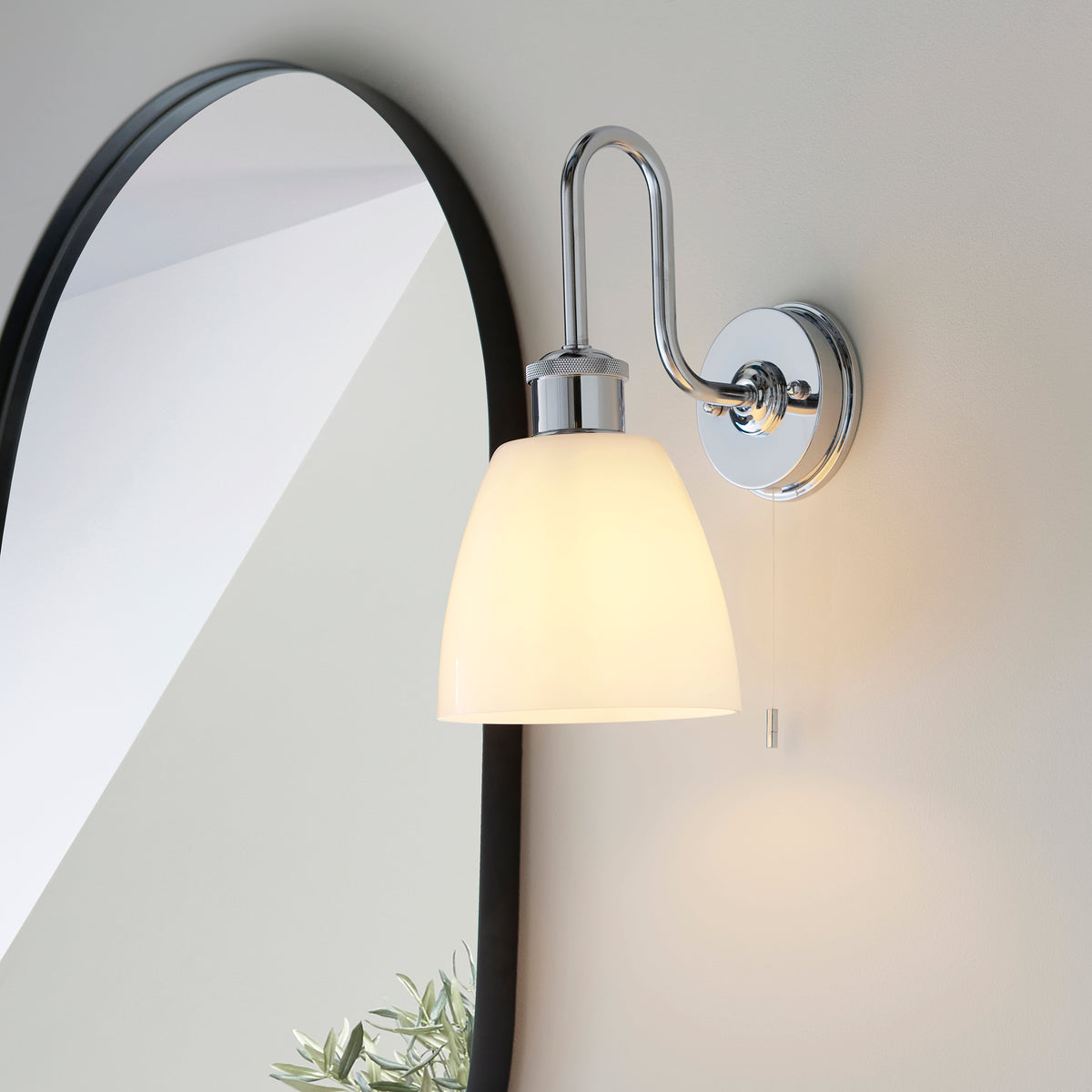 ANE506257 Anerio Wall Light Chrome with Glass