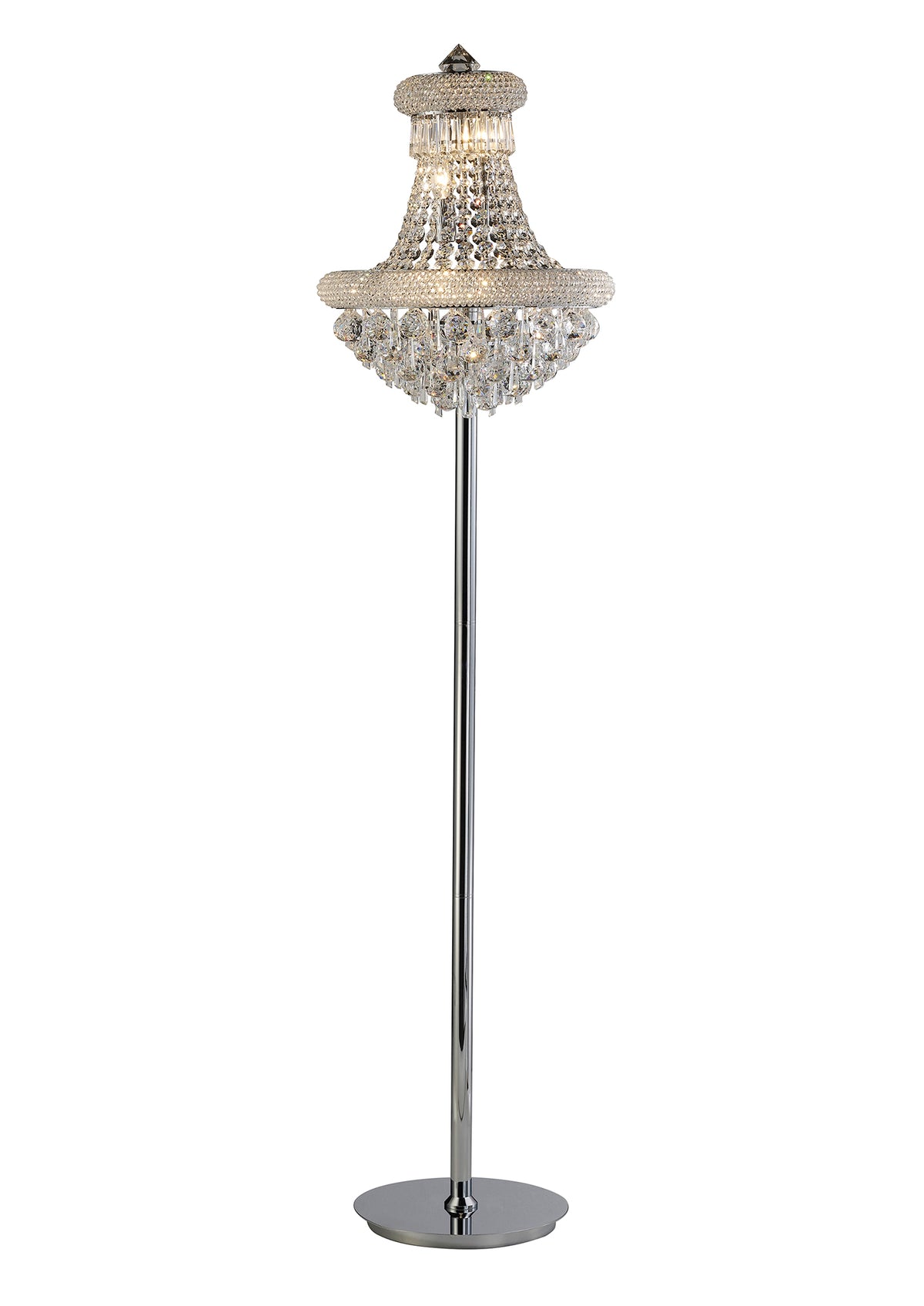Diyas IL31444 Alexandra 6 Light Chrome Floor Lamp