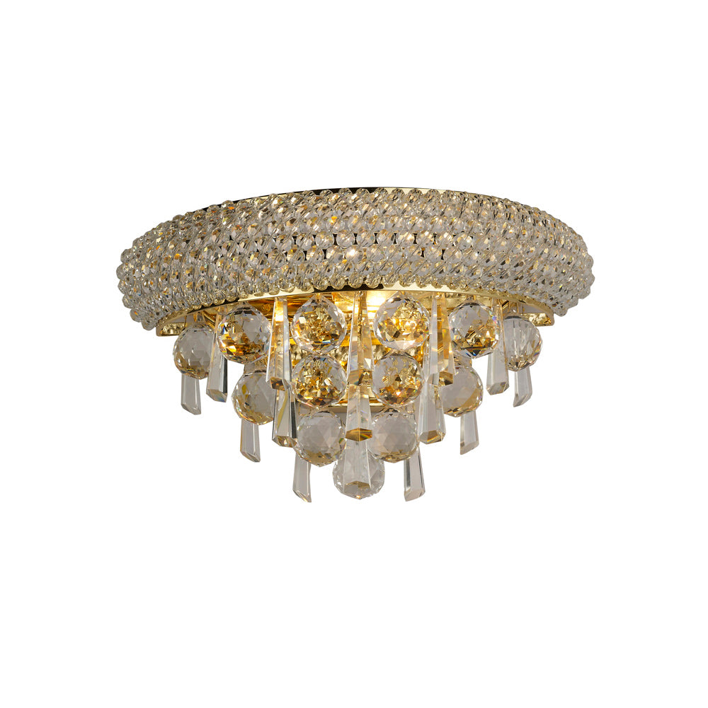 Diyas IL32100 Alexandra 2 Light Gold Wall Light