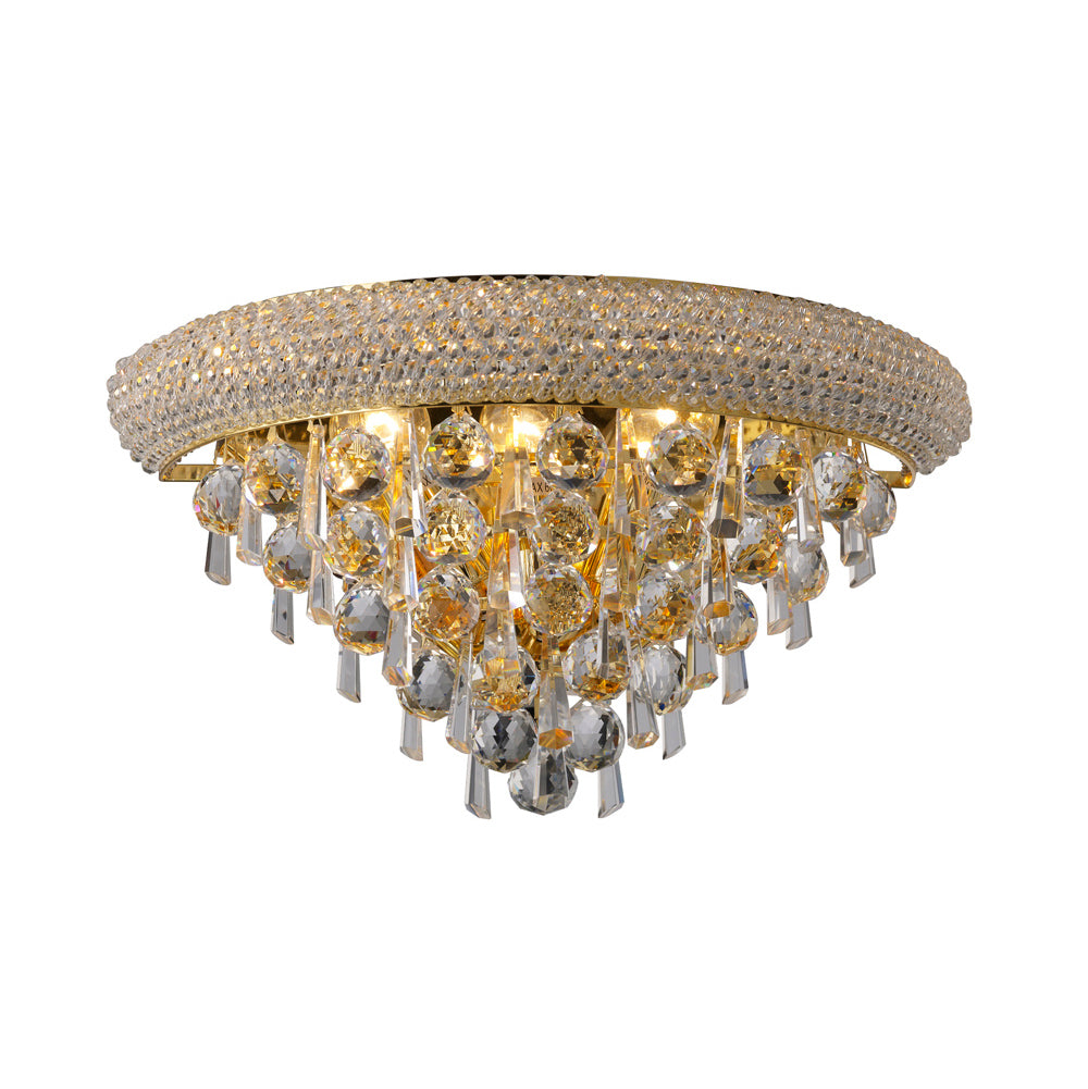Diyas IL32101 Alexandra 3 Light Medium Gold Wall Light