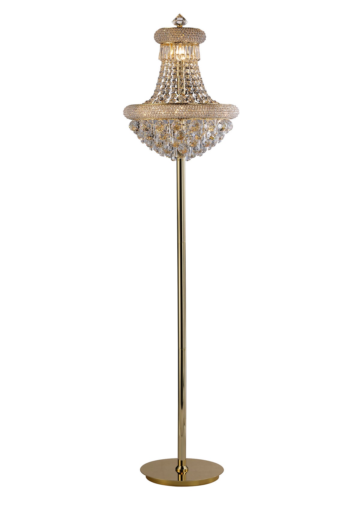 Diyas IL32104 Alexandra 6 Light Gold Floor Lamp