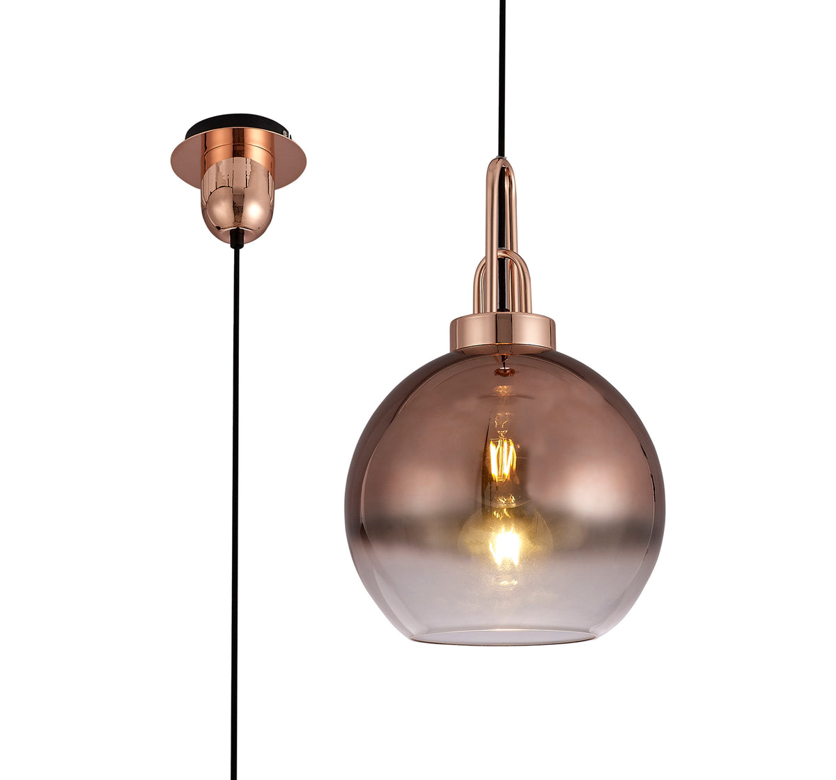 Aniston 1 Light Pendant EM2000-KHSA Copper