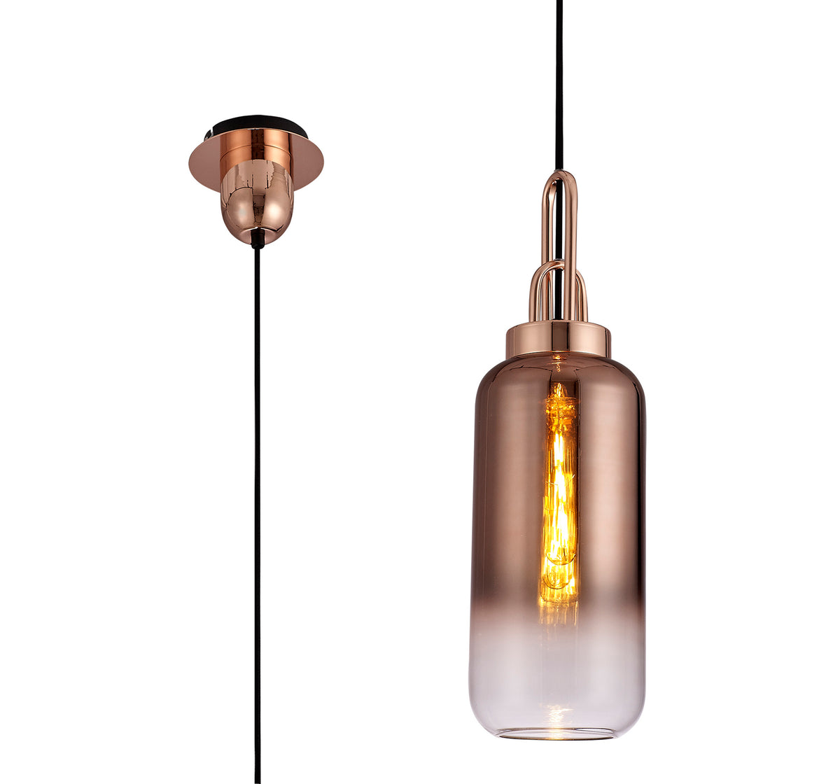 Aniston 1 Light Pendant  EM9430-KHSA Copper