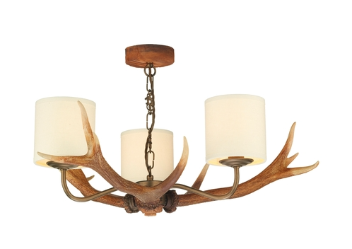 David Hunt ANT0329 Antler 3 Light Pendant