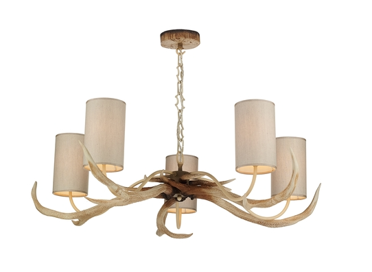 David Hunt ANT0549 Antler 5 Light Pendant