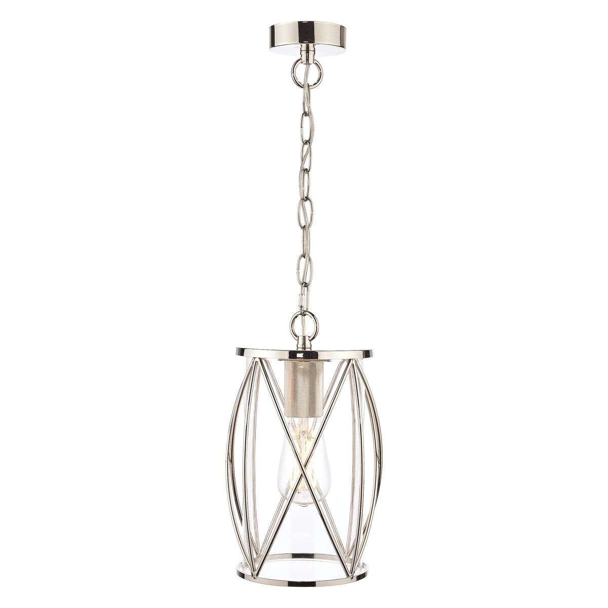 Laura Ashley LA3707566-Q Beckworth Polished Nickel Lantern