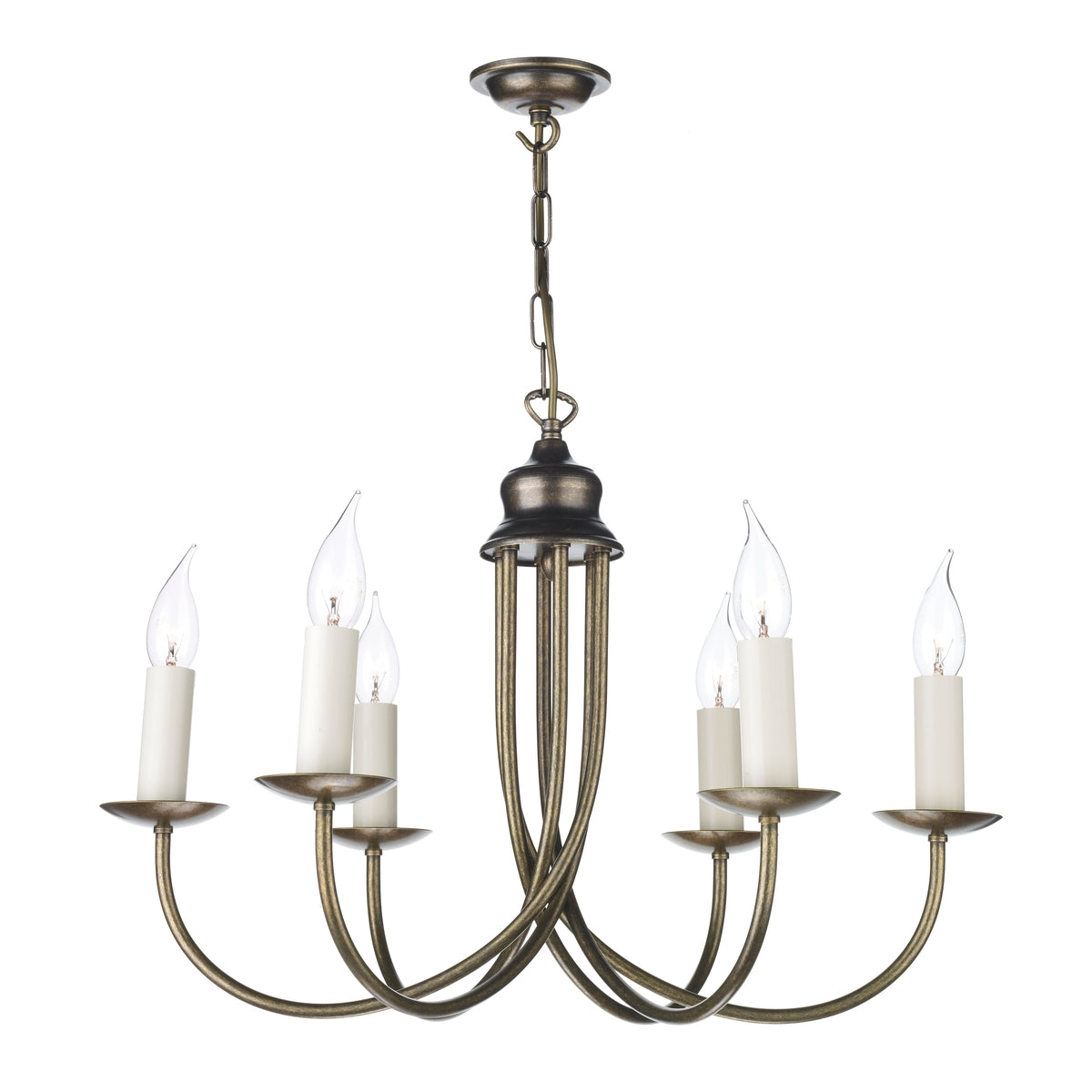 David Hunt BEM0658 Bermuda 6 Light Pendant Aged Brass