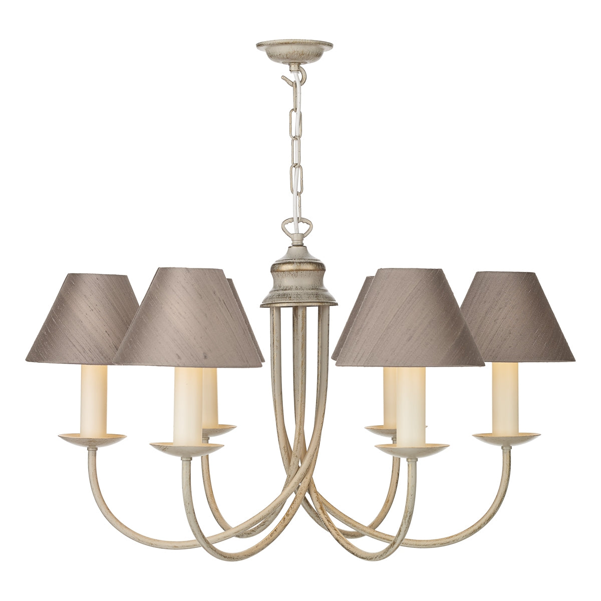 David Hunt BEM0612 Bermuda 6 Light Pendant Cream Gold