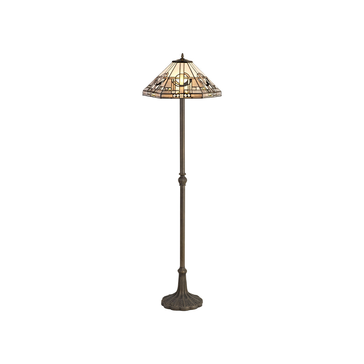 Bergman 2 Light Leaf Design Floor Lamp  EM0300-KHSA