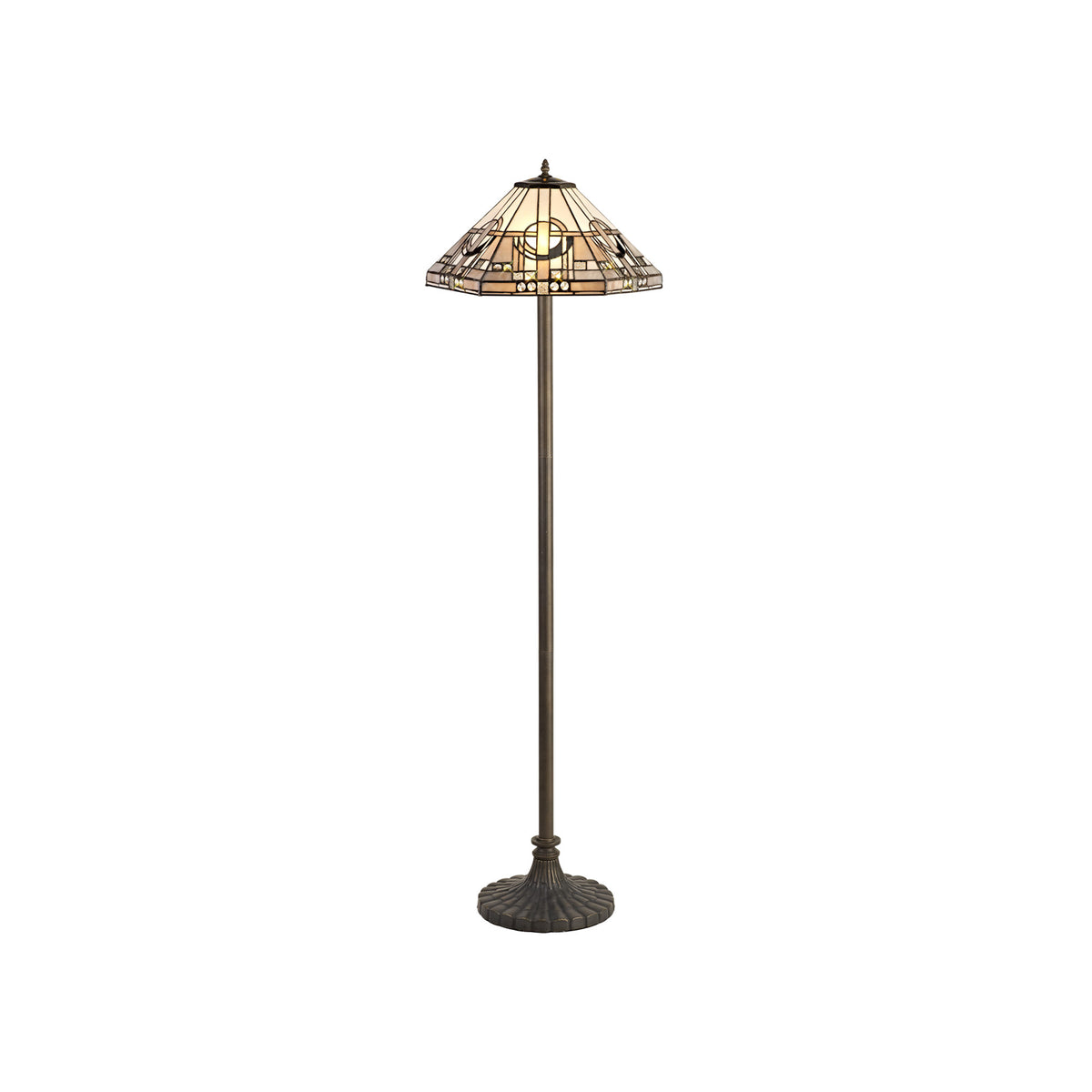 Bergman EM1300-KHSA 2 Light Stepped Design Floor Lamp