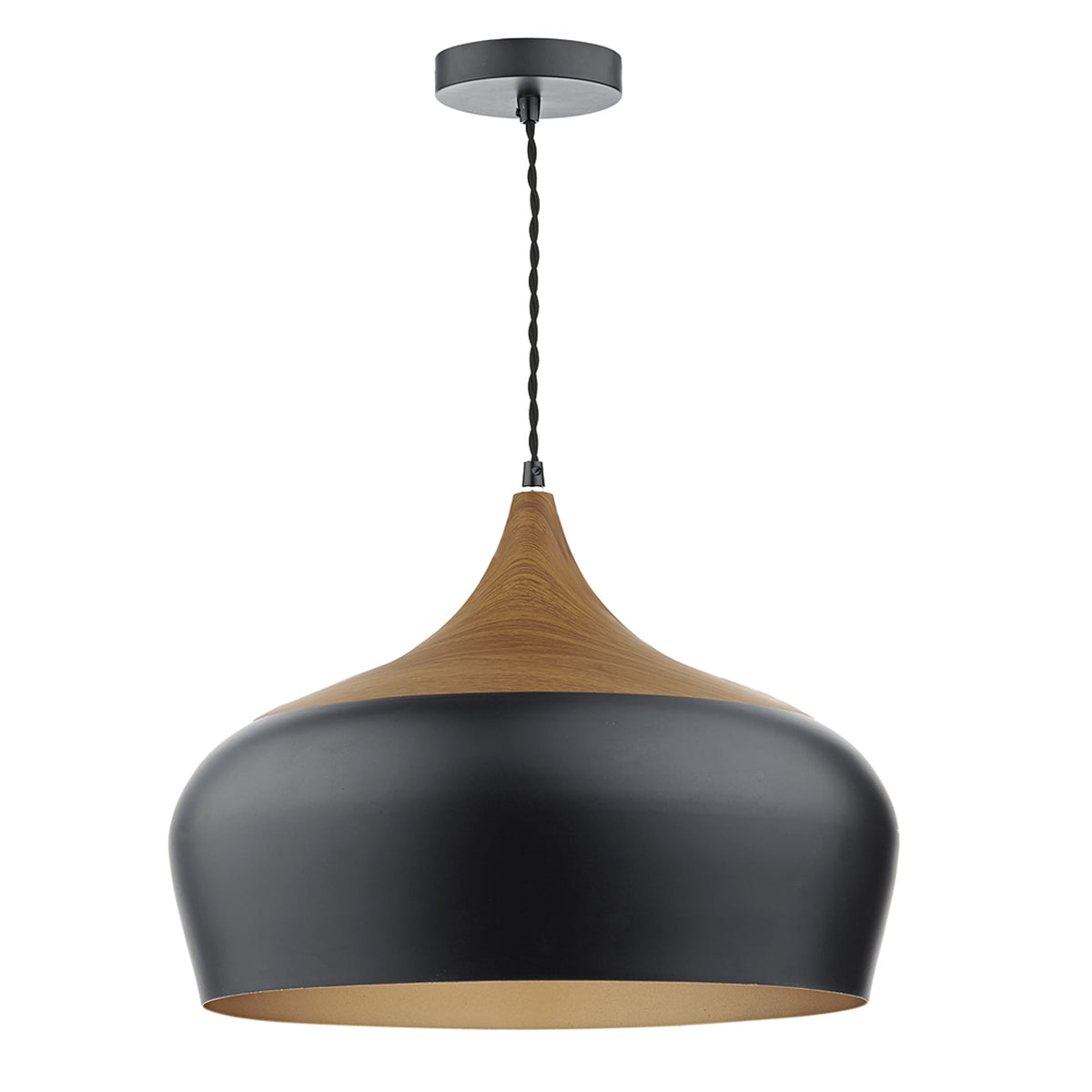 Dar GAU8622 Gaucho Large Pendant Black