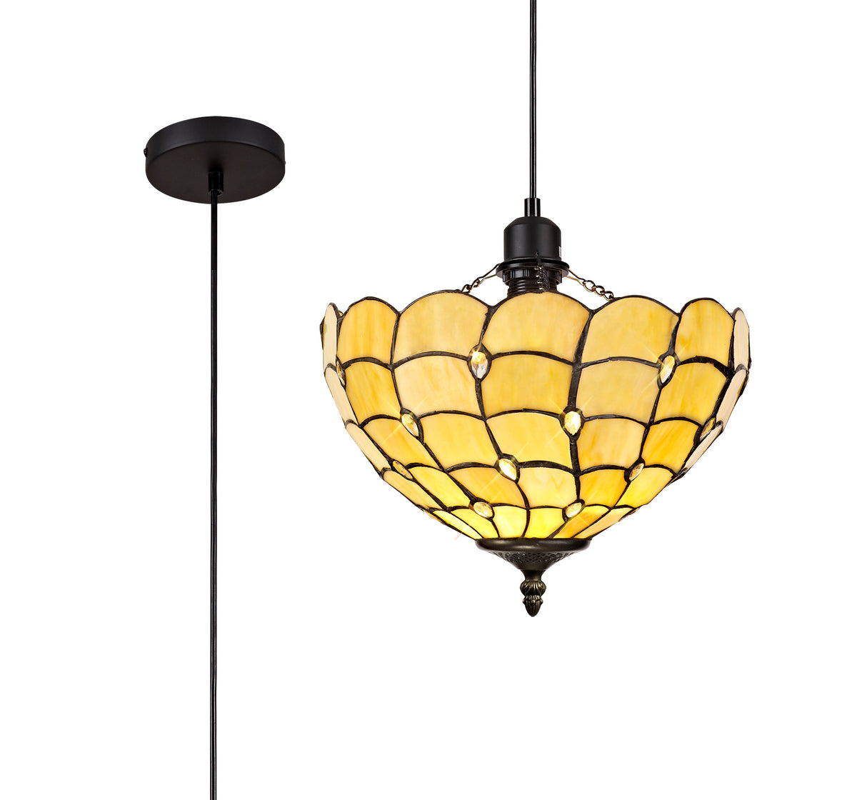 Dunaway 1 Light Uplighter Pendant EM3300-KHSA