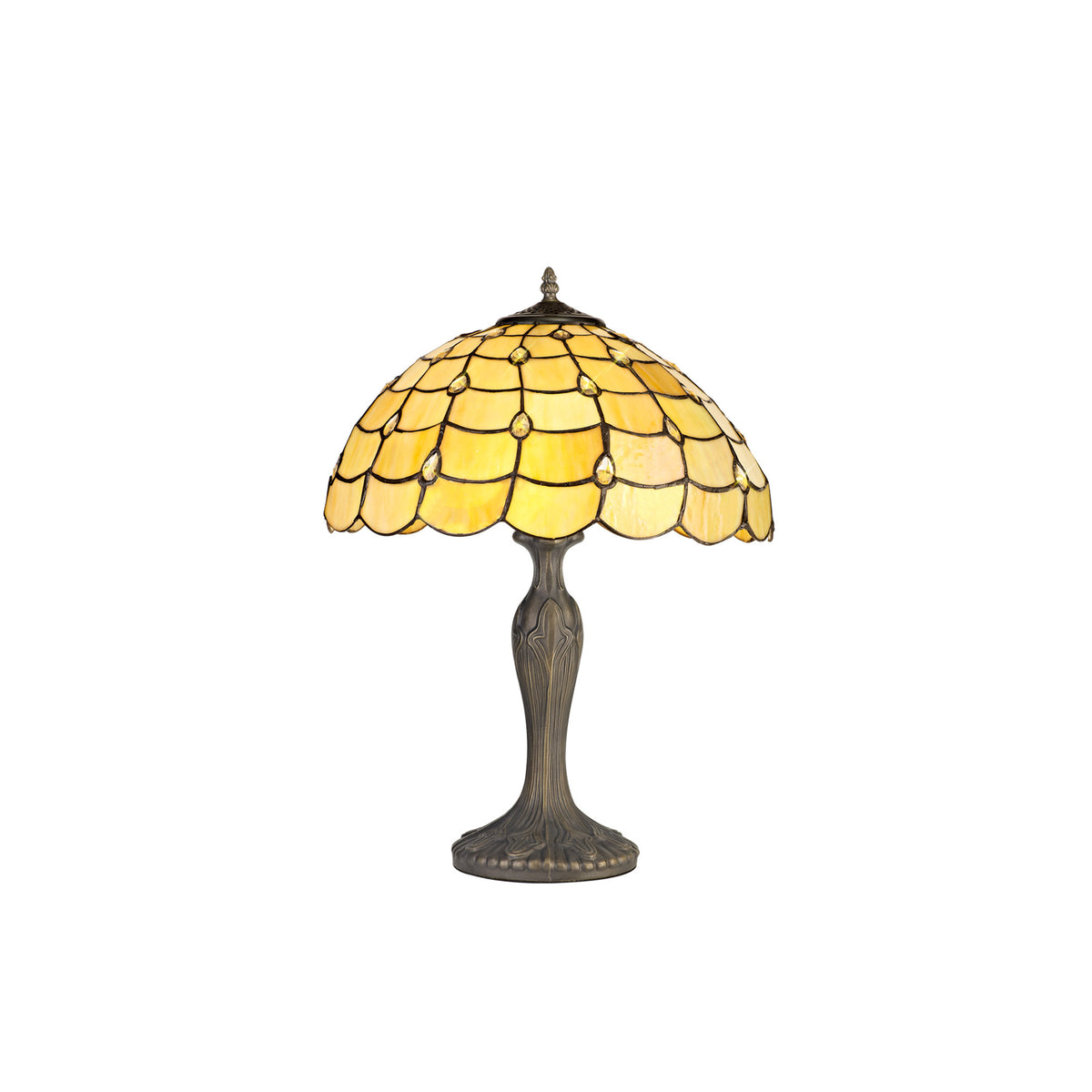 Dunaway 2 Light Curved Tiffany Table Lamp EM5400-KHSA