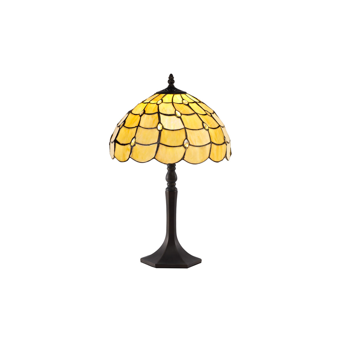 Dunaway 1 Light Octagonal Tiffany Table Lamp  EM6300-KHSA