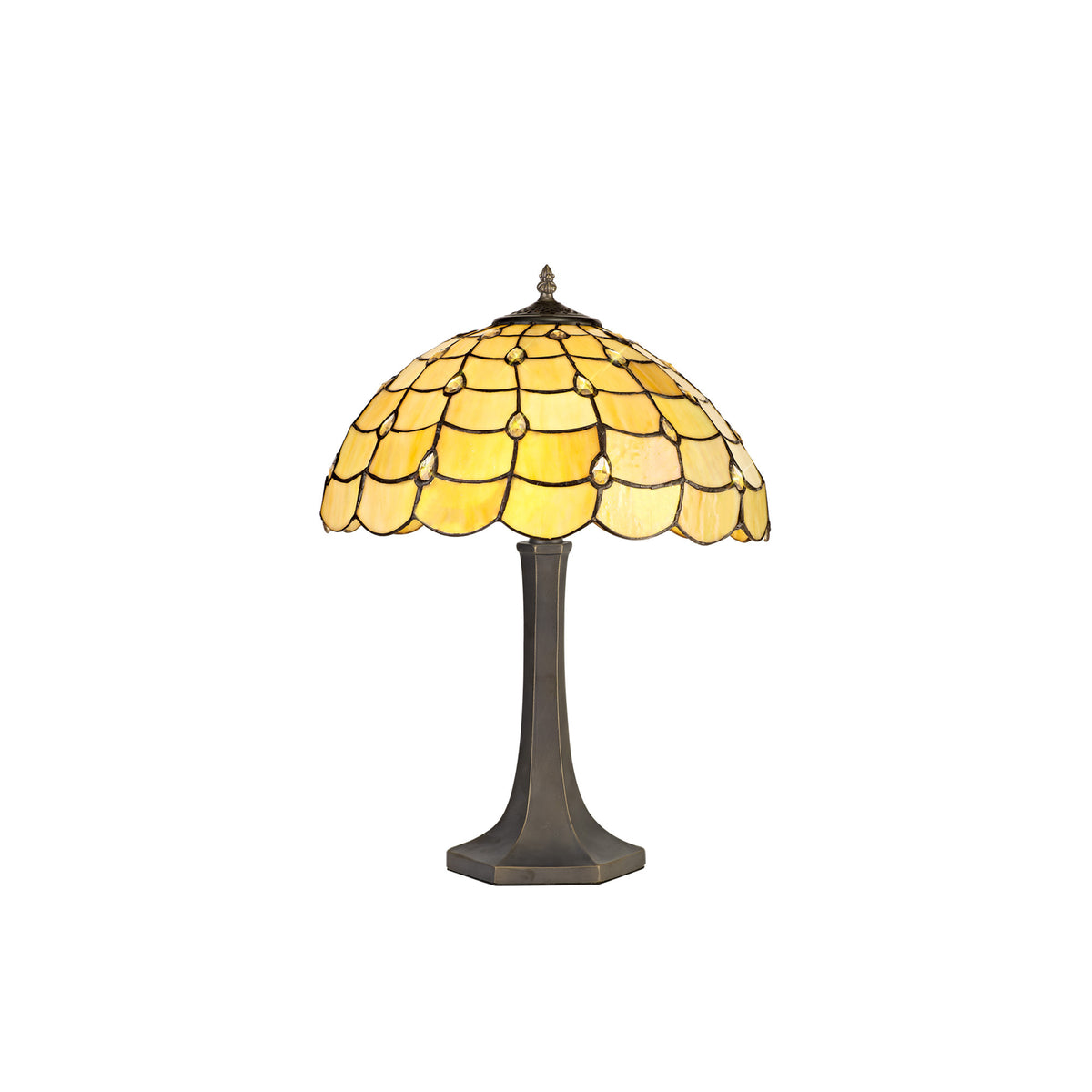 Dunaway 2 Light Octagonal Tiffany Table Lamp EM6400-KHSA