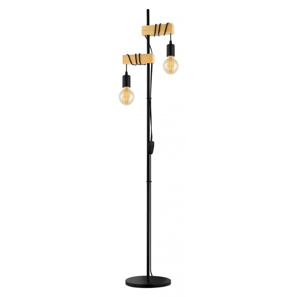 Eglo 32919 Townshend Black Floor Lamp - EMA Lighting