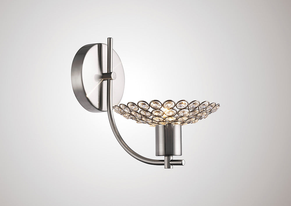 Diyas IL20605 Ellen Wall Light Satin Nickel