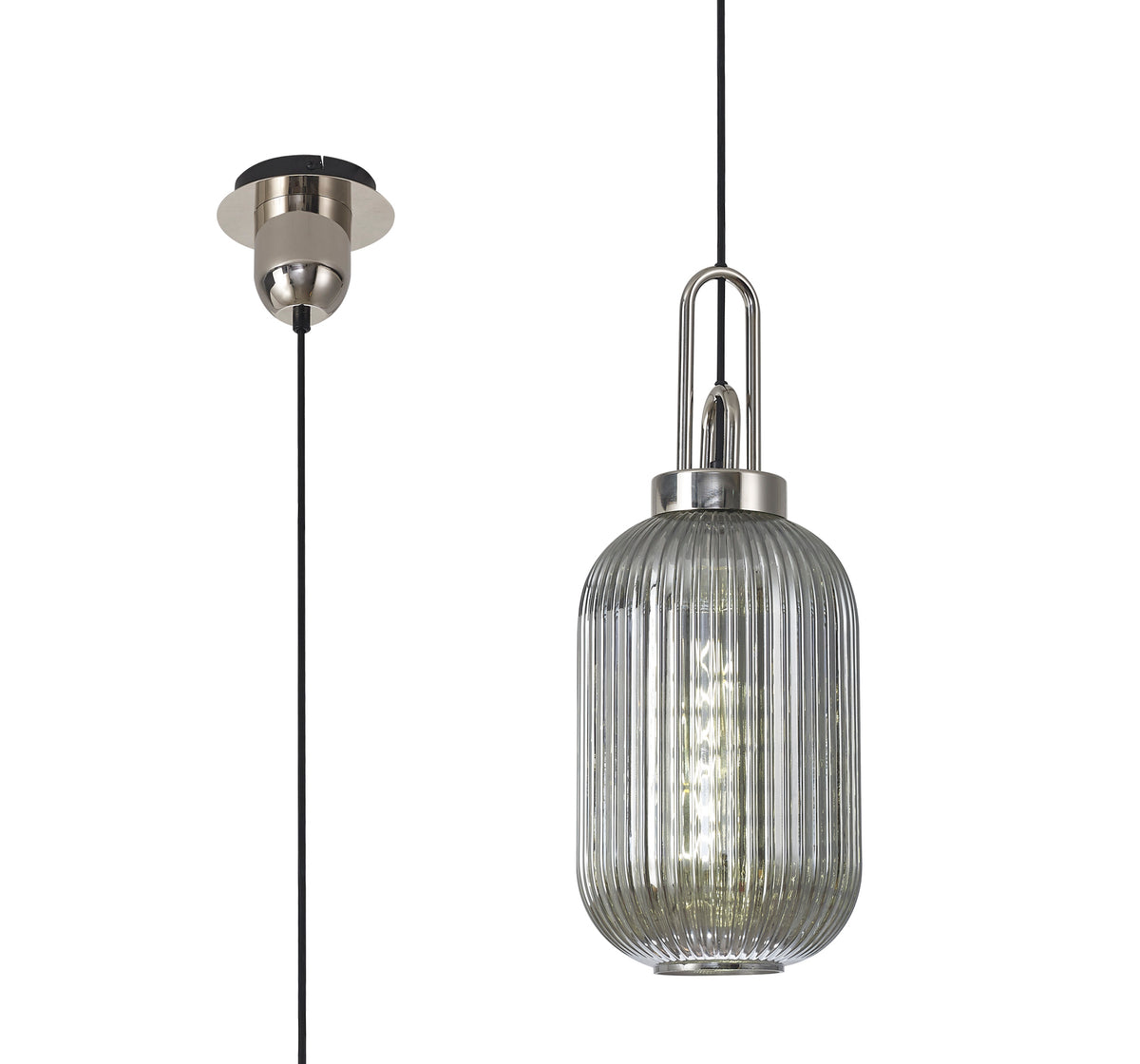 Aniston 1 Light Pendant EM0250-KHSA Polished Nickel