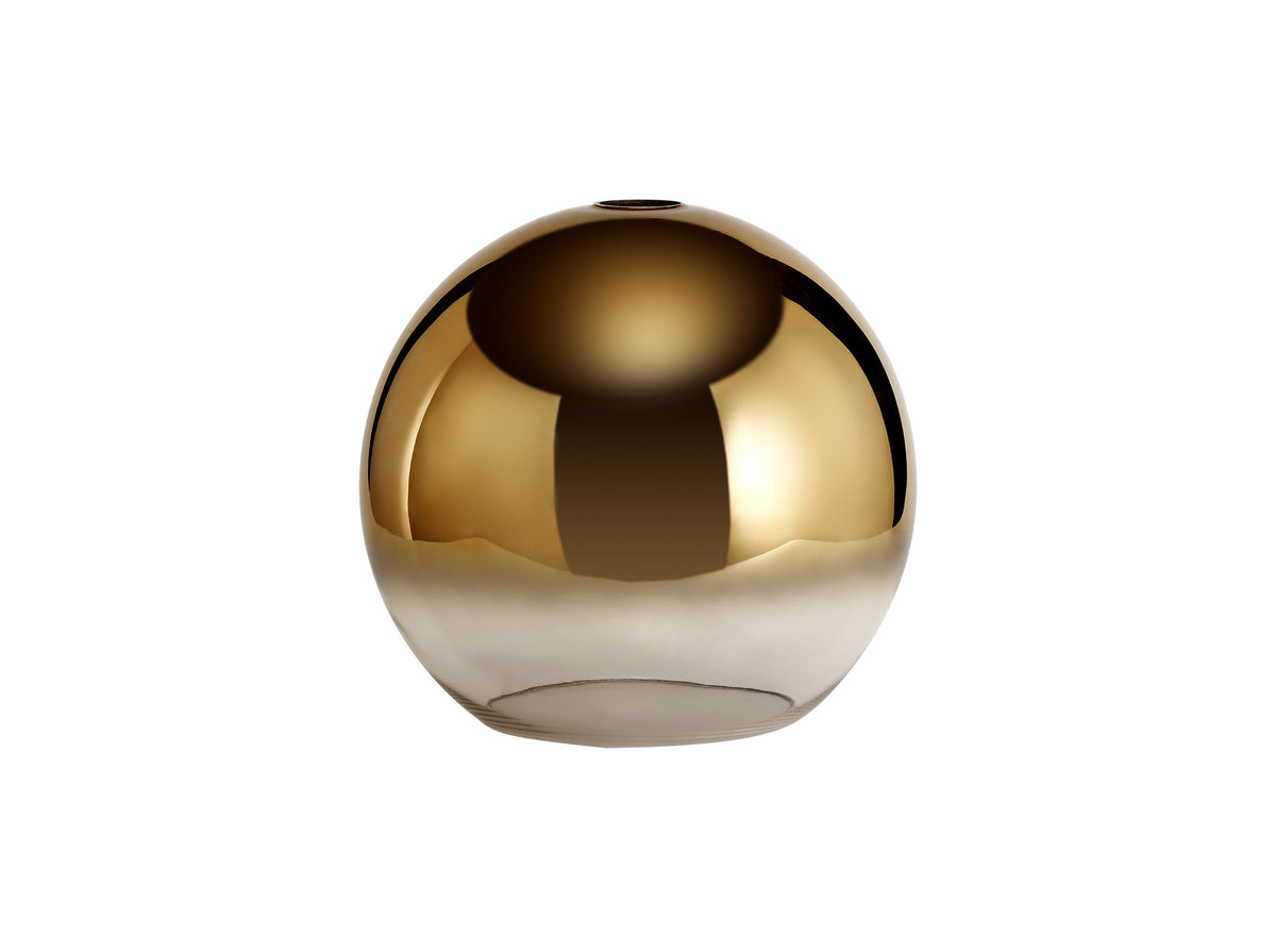 Aniston 30cm Globe Glass, Brass Gold/Clear EM0977-HSA