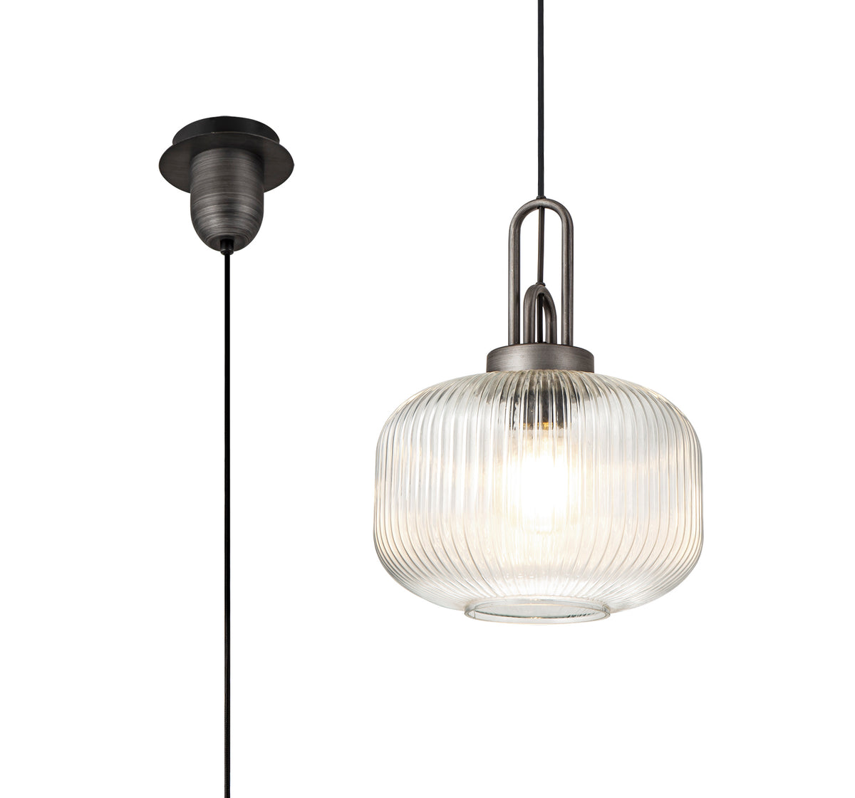 Aniston 1 Light Pendant EM1650-KHSA Aged Pewter