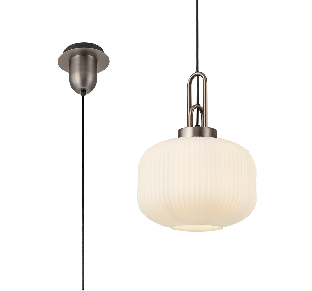 Aniston 1 Light Pendant EM1750-KHSA Antique Silver