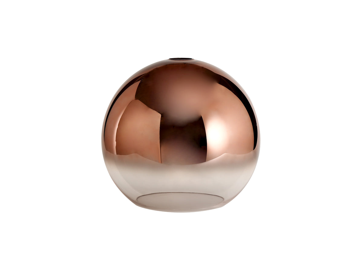 Aniston 30cm Globe Glass, Copper/Clear EM2977-HSA
