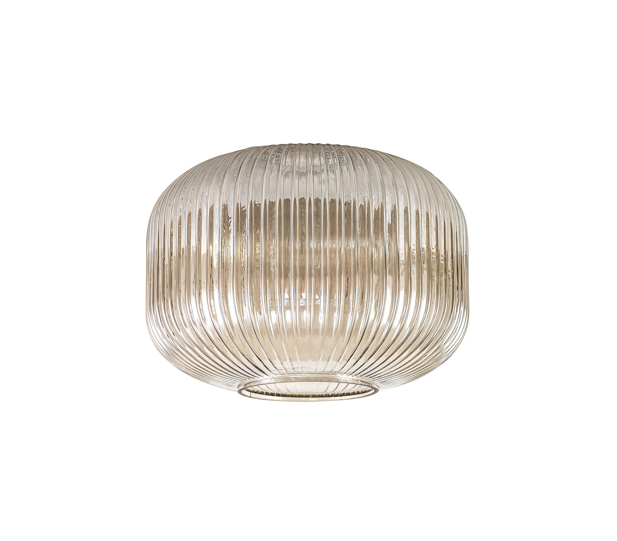 Aniston 30cm Pumpkin Shaped Ribbed Glass, Champagne EM6038-HSA
