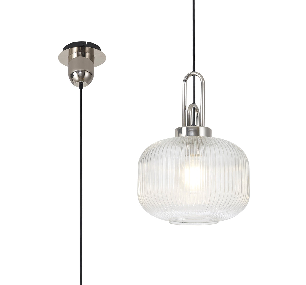 Aniston 1 Light Pendant EM6150-KHSA Polished Nickel