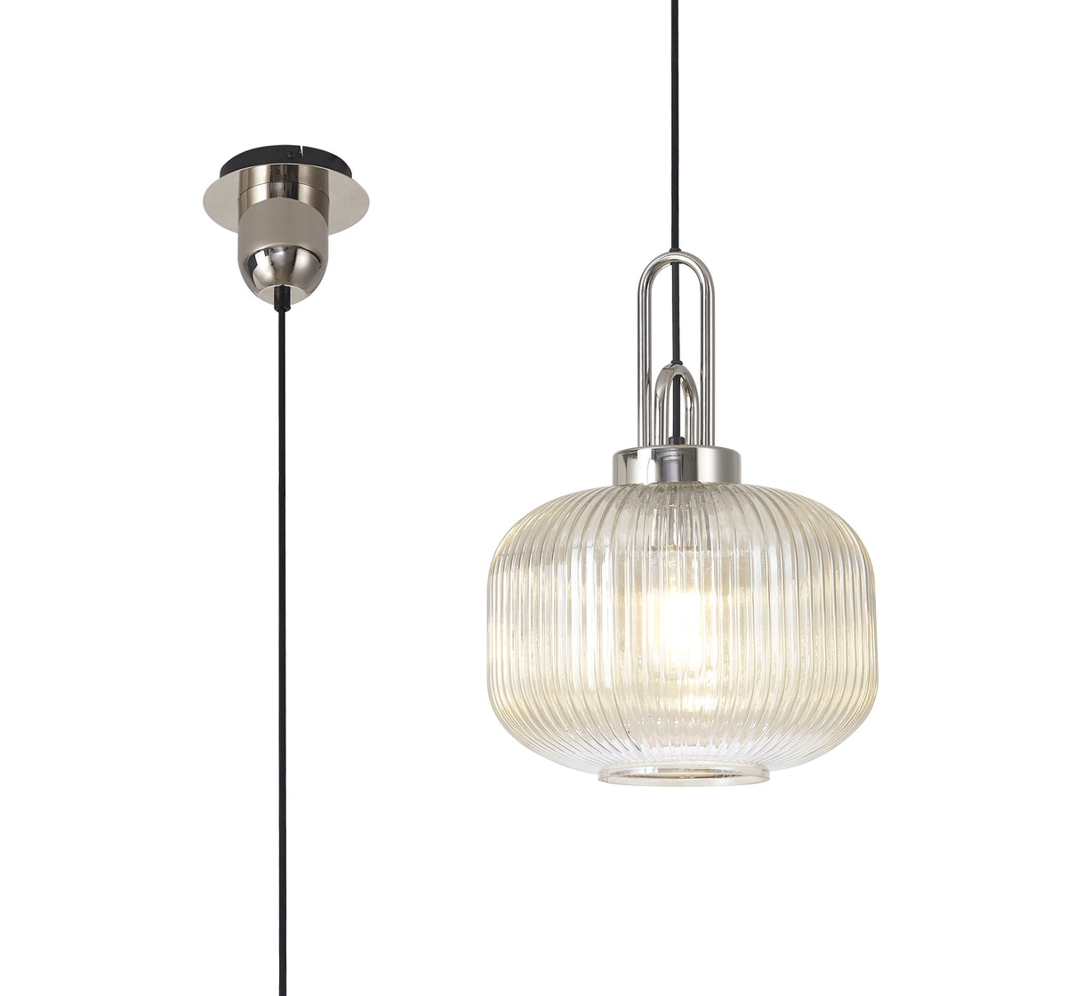 Aniston 1 Light Pendant EM7150-KHSA Polished Nickel