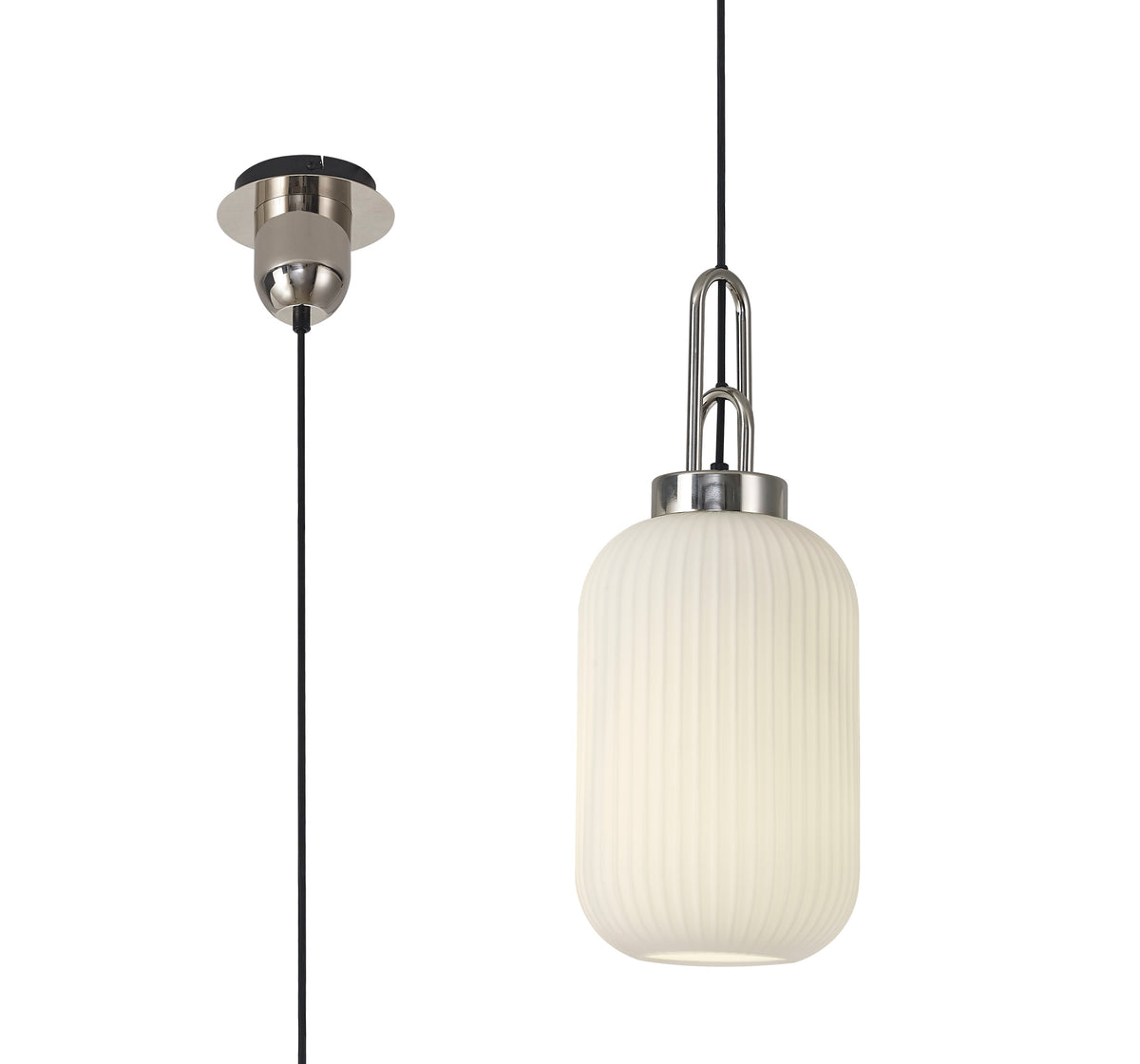 Aniston 1 Light Pendant  EM8150-KHSA Polished Nickel