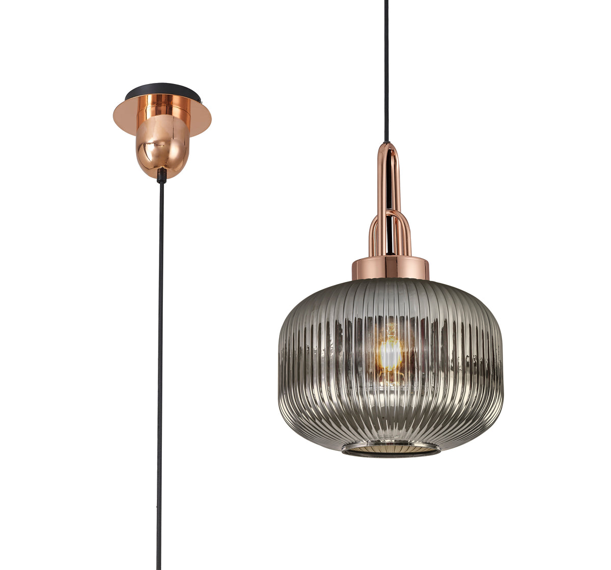 Aniston 1 Light Pendant  EM8250-KHSA Copper