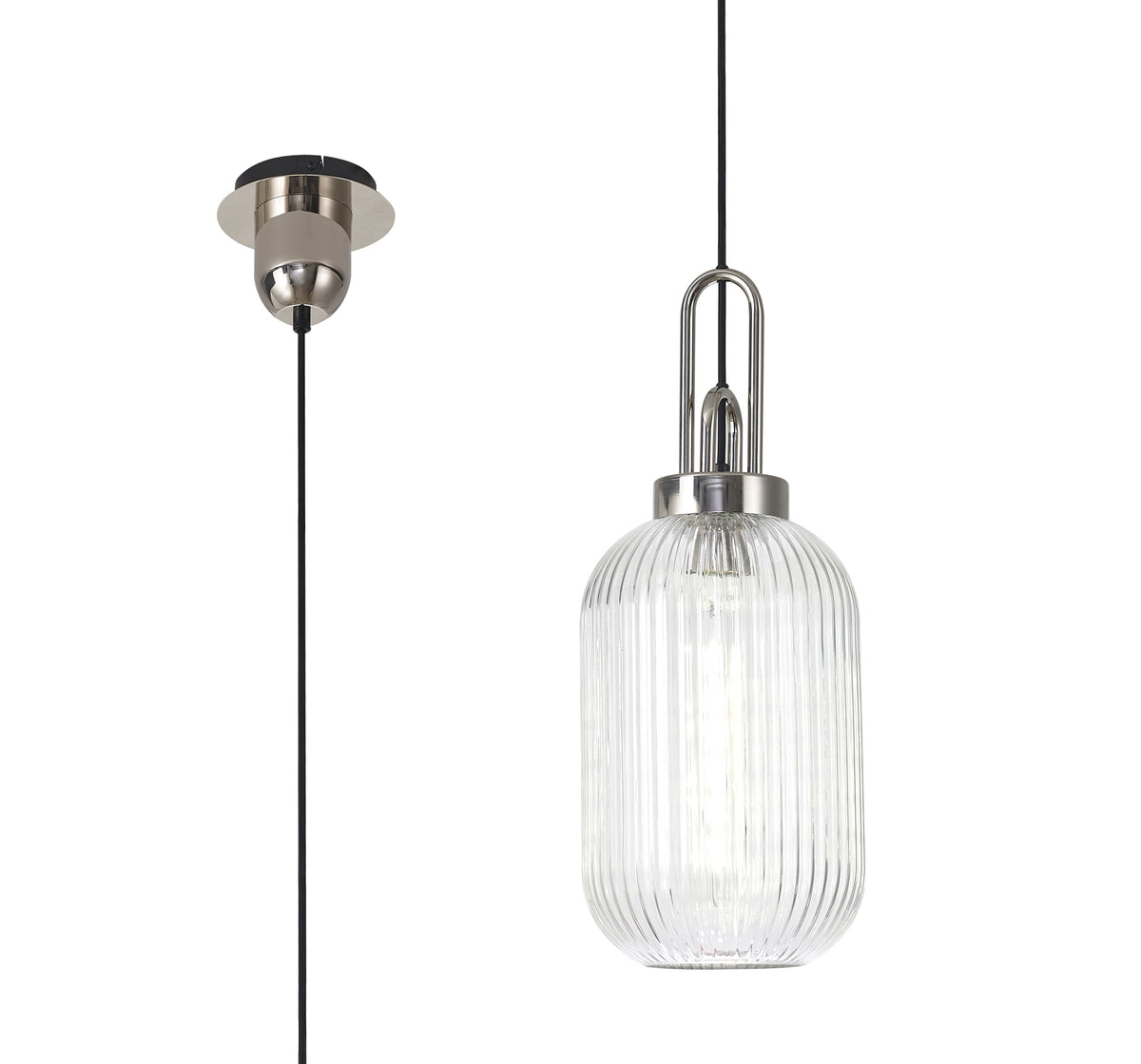 Aniston 1 Light Pendant  EM9150-KHSA Polished Nickel